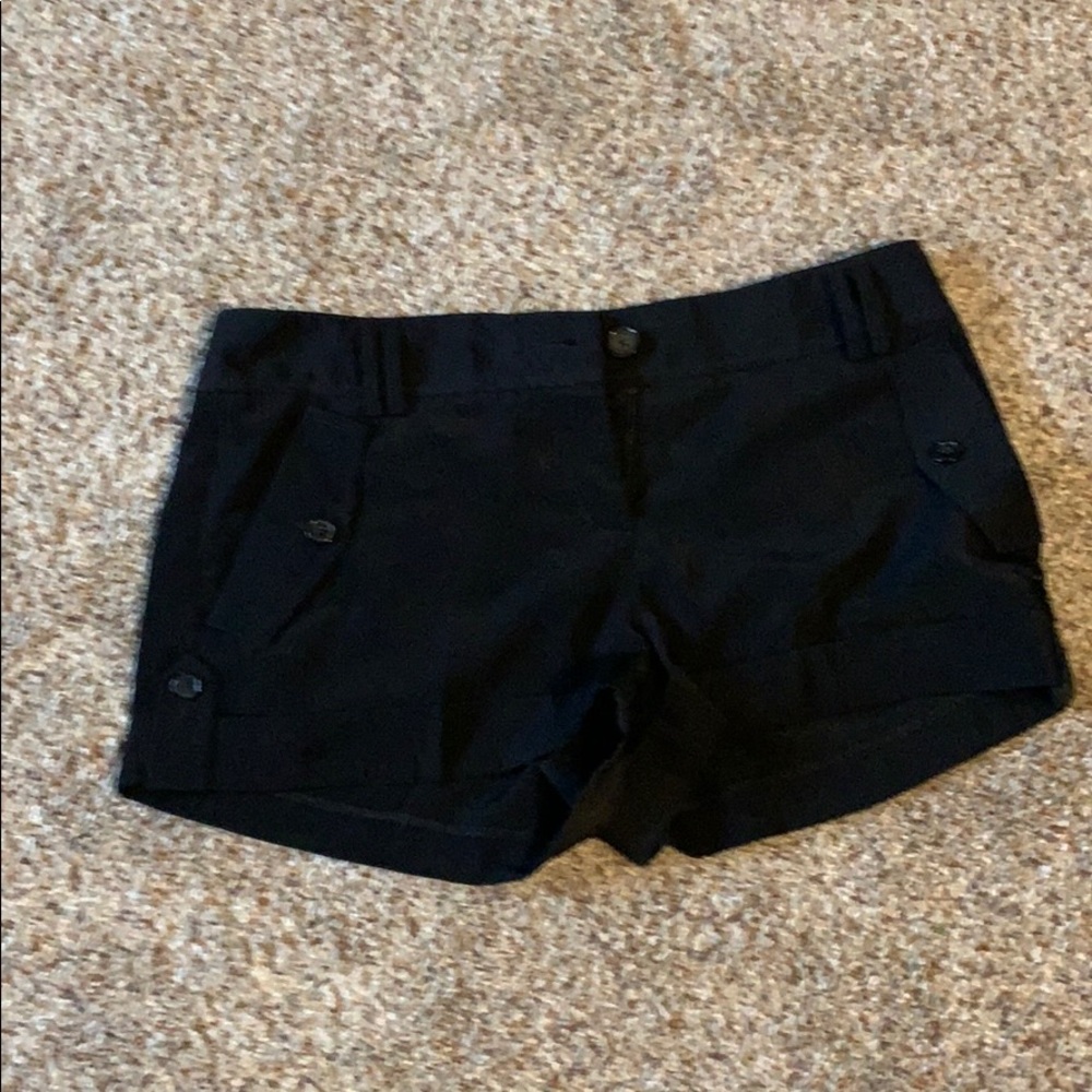 Black silky shorts